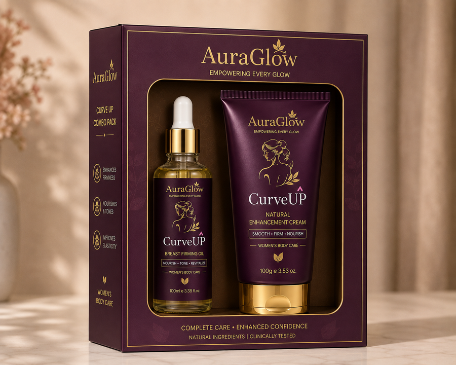 CurveUP Natural Enhancement Combo Pack | Cream 100g + Oil 100ml