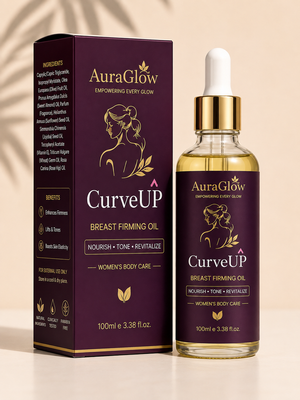 CurveUP Natural Enhancement Oil| AuraGlow Herbal Breast Enlargement  Oil