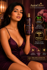 CurveUP Natural Enhancement Oil| AuraGlow Herbal Breast Enlargement  Oil